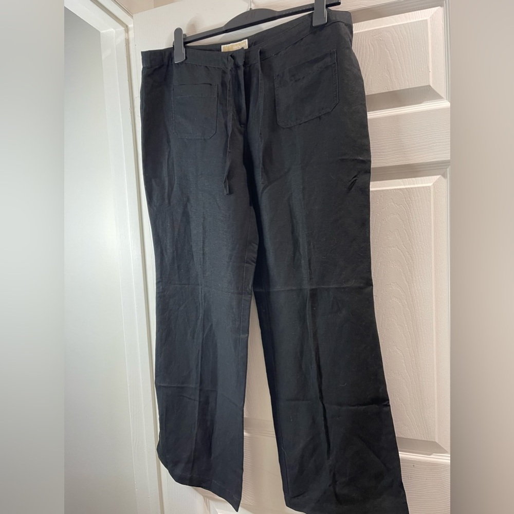 Michael Kors black linen pants size 14